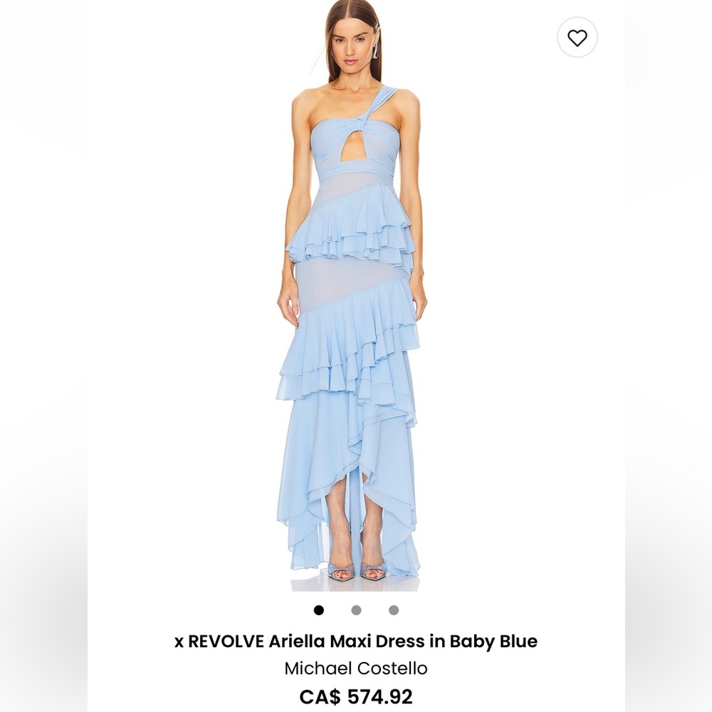 Michael Costello x REVOLVE Arielle Maxi Dress in baby blue - Picture 1 of 7